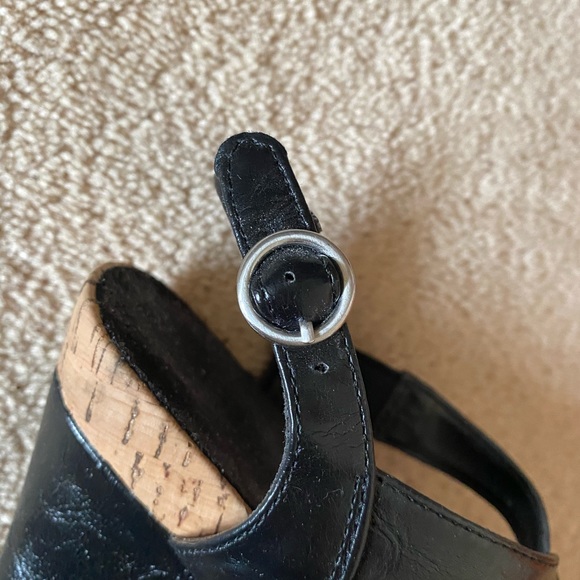 2/$18 Black strappy wedge sandals - Picture 4 of 5